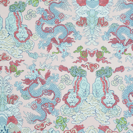 Schumacher Magic Mountain Dragon Blush Wallpaper