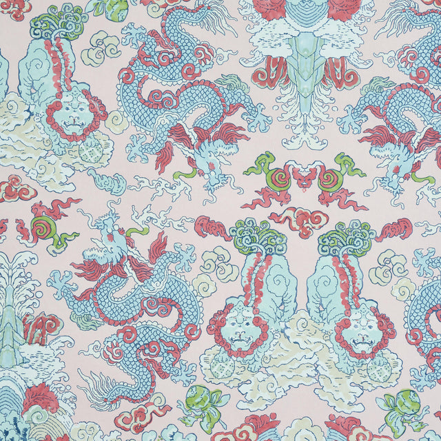 Schumacher Magic Mountain Dragon Blush Wallpaper