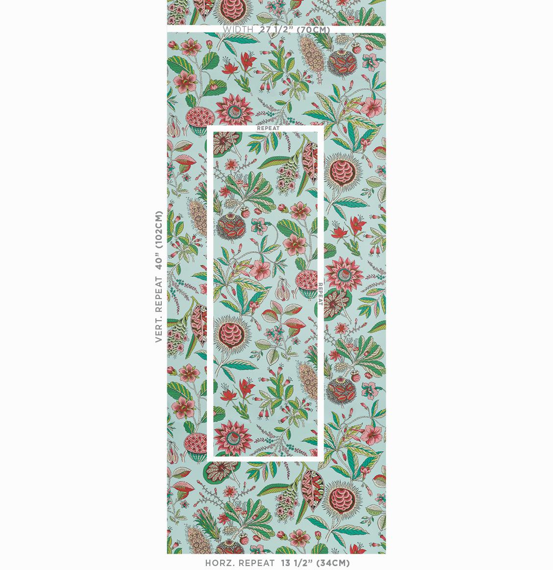 Schumacher Roca Redonda Mineral & Pink Wallpaper