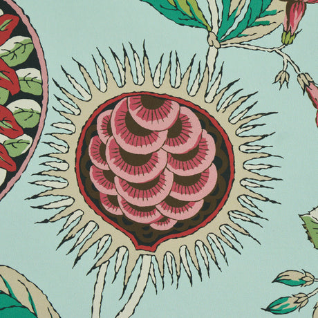 Schumacher Roca Redonda Mineral & Pink Wallpaper