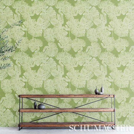 Schumacher Del Coco Sisal Leaf Wallpaper
