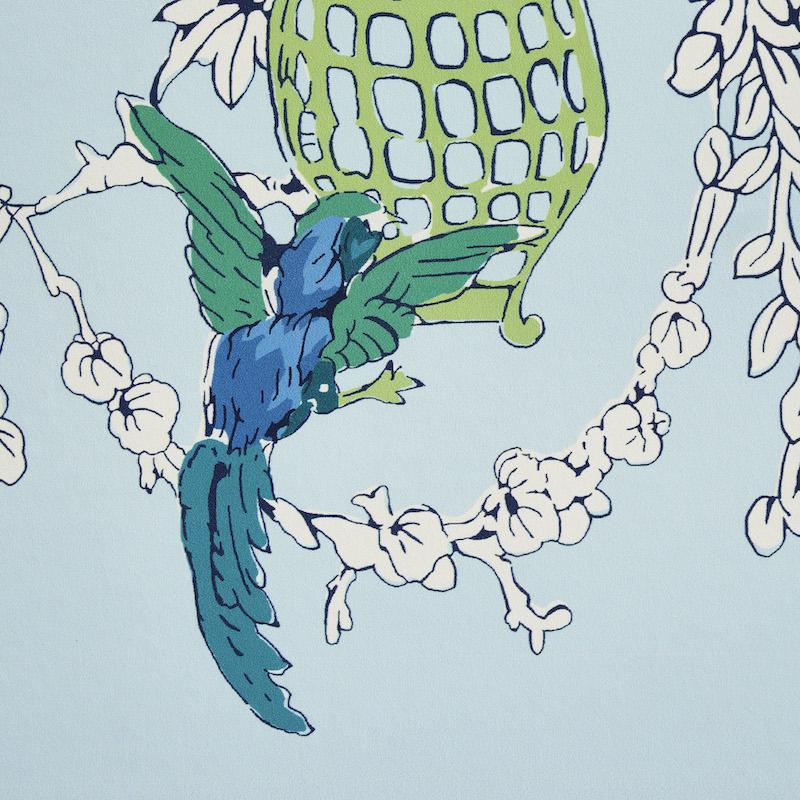 Schumacher Chinoiserie Moderne Blue Wallpaper