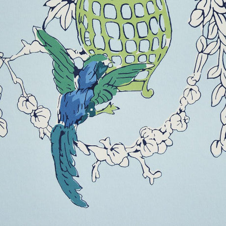 Schumacher Chinoiserie Moderne Blue Wallpaper