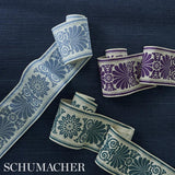 Schumacher Yvonne Tape Aubergine Trim