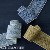 Schumacher Suzette Tape Navy Trim