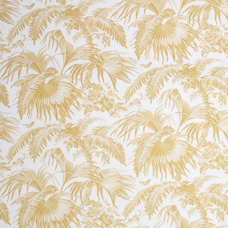 Schumacher Toile Tropique Gold Fabric