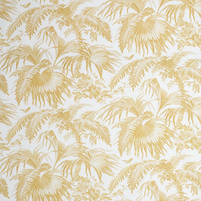Schumacher Toile Tropique Gold Fabric