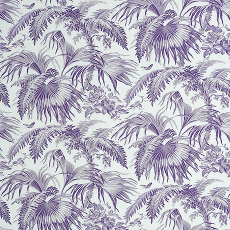 Schumacher Toile Tropique Purple Fabric