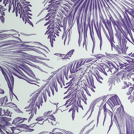 Schumacher Toile Tropique Purple Fabric