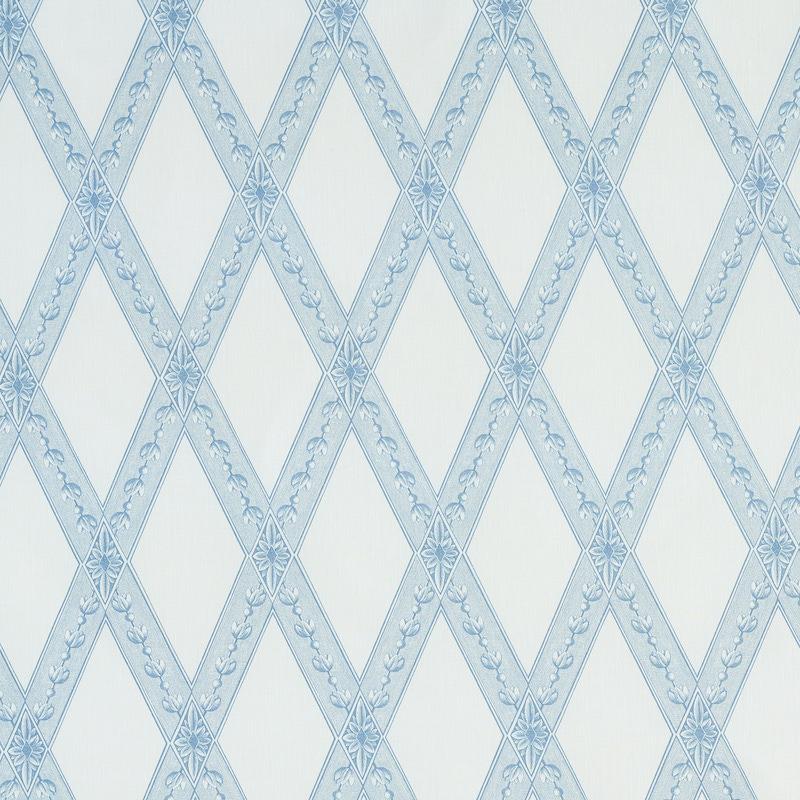 Schumacher Les Losanges Toile Sky Fabric