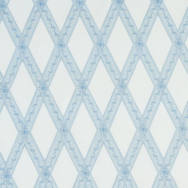 Schumacher Les Losanges Toile Sky Fabric