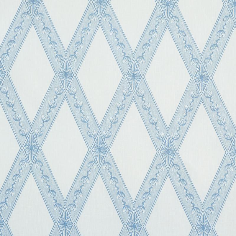 Schumacher Les Losanges Toile Sky Fabric