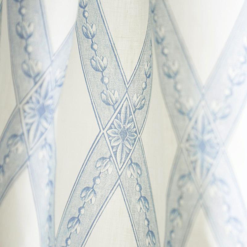 Schumacher Les Losanges Toile Sky Fabric