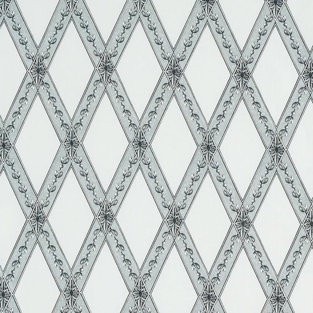 Schumacher Les Losanges Toile Carbon Fabric