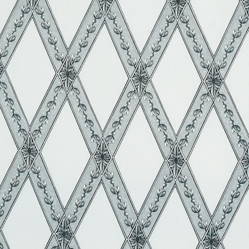 Schumacher Les Losanges Toile Carbon Fabric