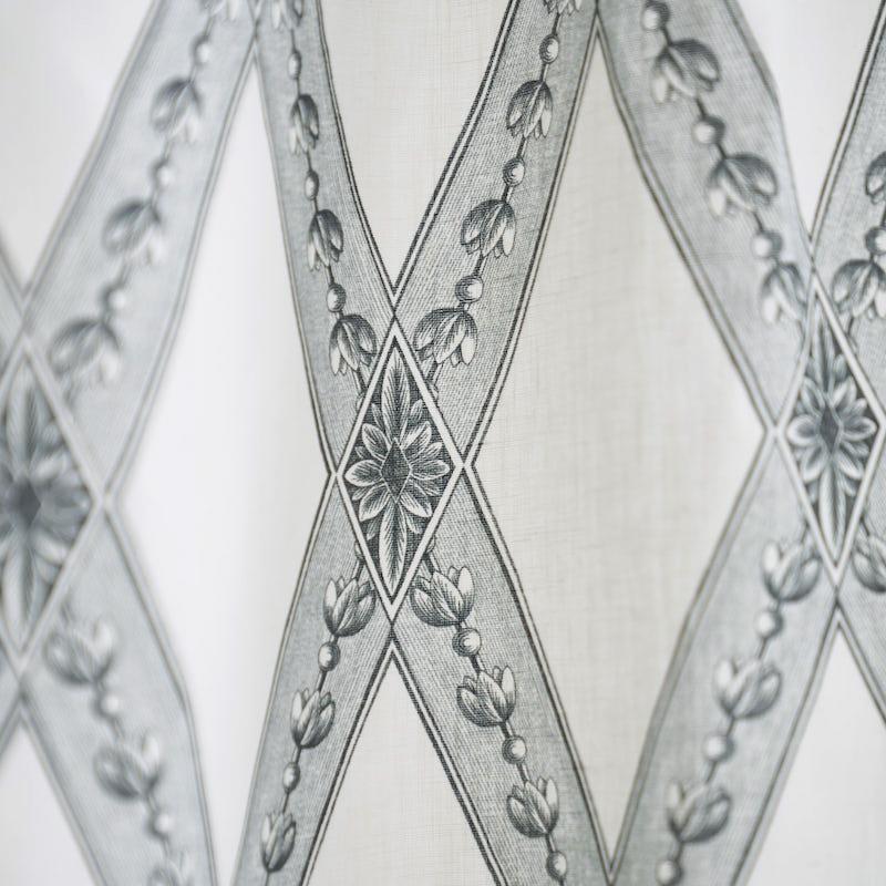 Schumacher Les Losanges Toile Carbon Fabric