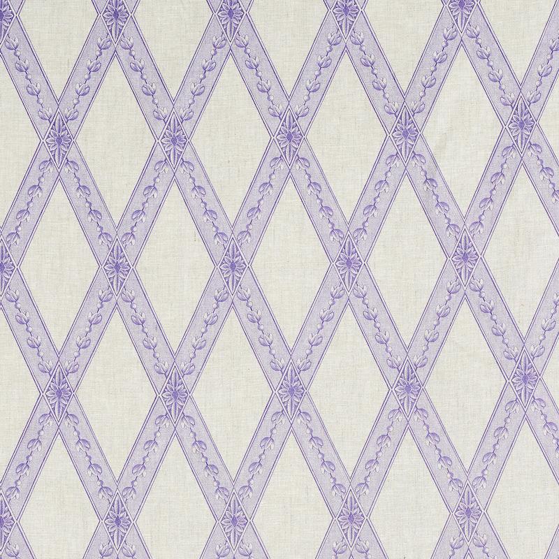 Schumacher Les Losanges Toile Iris Fabric