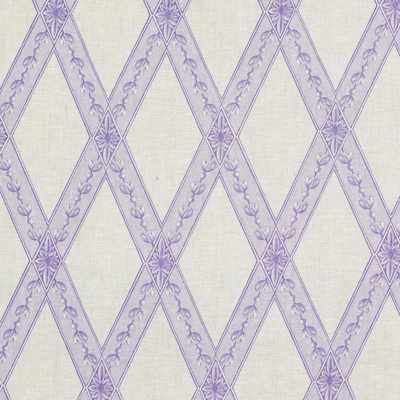 Schumacher Les Losanges Toile Iris Fabric