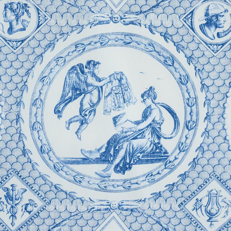 Schumacher Les Scenes Contemporaines Blue Fabric