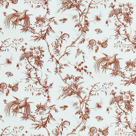 Schumacher Toile De La Prairie Brown Fabric