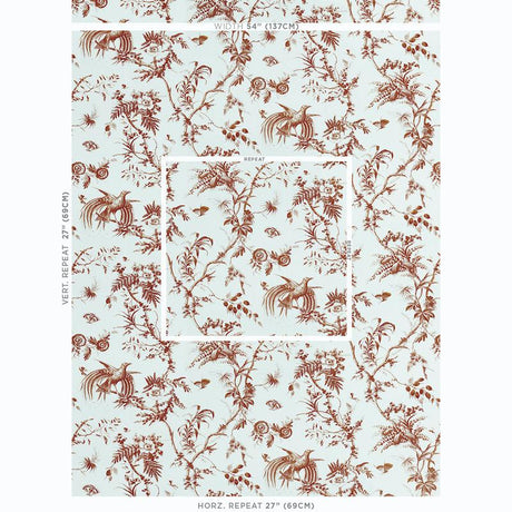 Schumacher Toile De La Prairie Brown Fabric