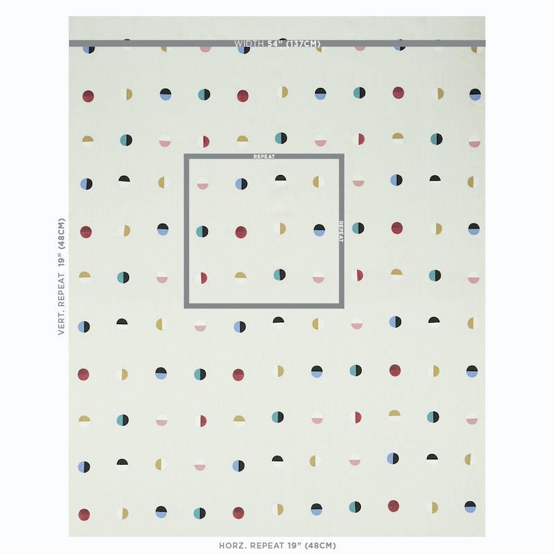 Schumacher Joshua Tree Multi Moons On Ivory Fabric