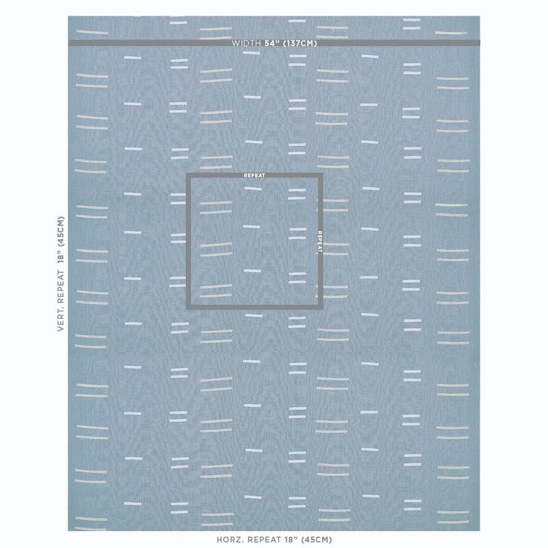 Schumacher Oaxaca Steel Fabric