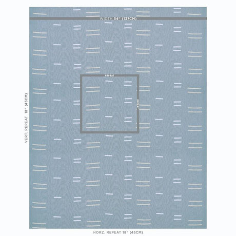 Schumacher Oaxaca Steel Fabric