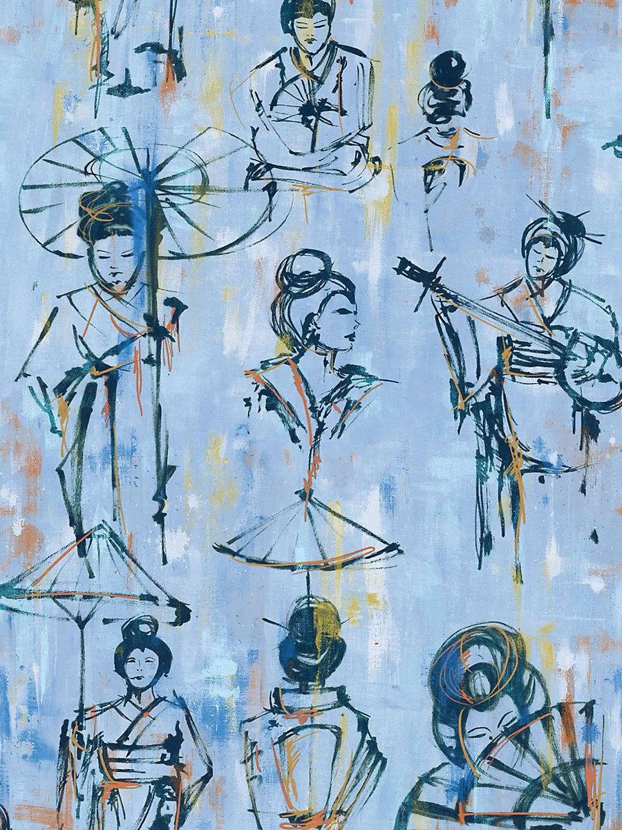 Scalamandre Yumiko Sky Wallpaper