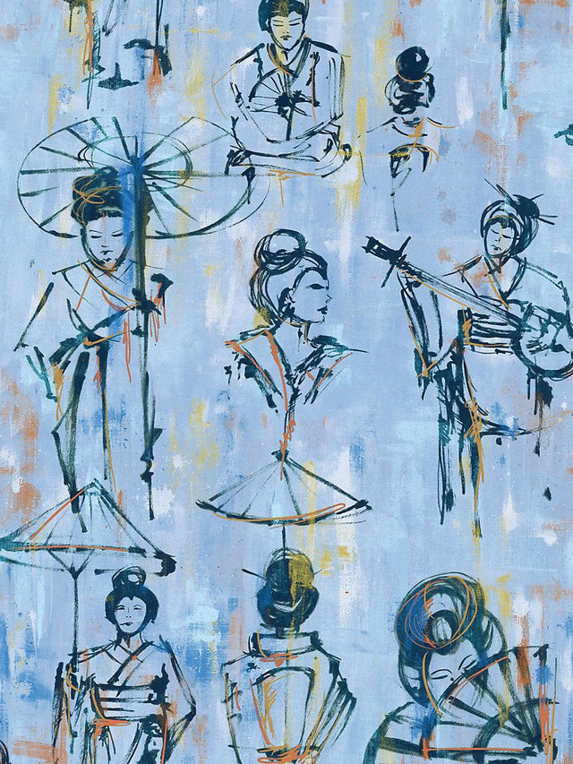 Scalamandre Yumiko Sky Wallpaper