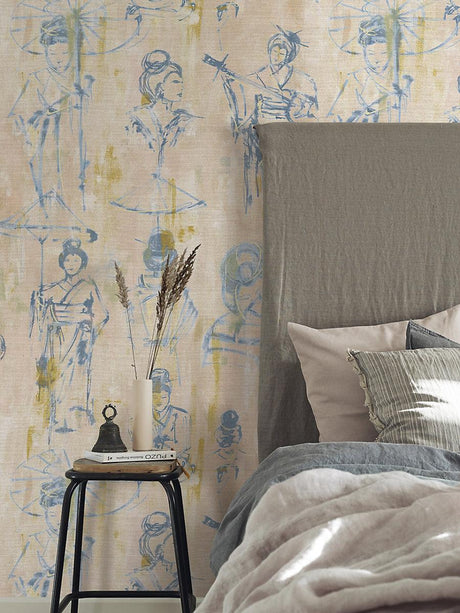 Scalamandre Yumiko Indigo Wallpaper