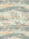 Scalamandre Sagimai Aqua Wallpaper