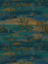 Scalamandre Sagimai Teal Wallpaper