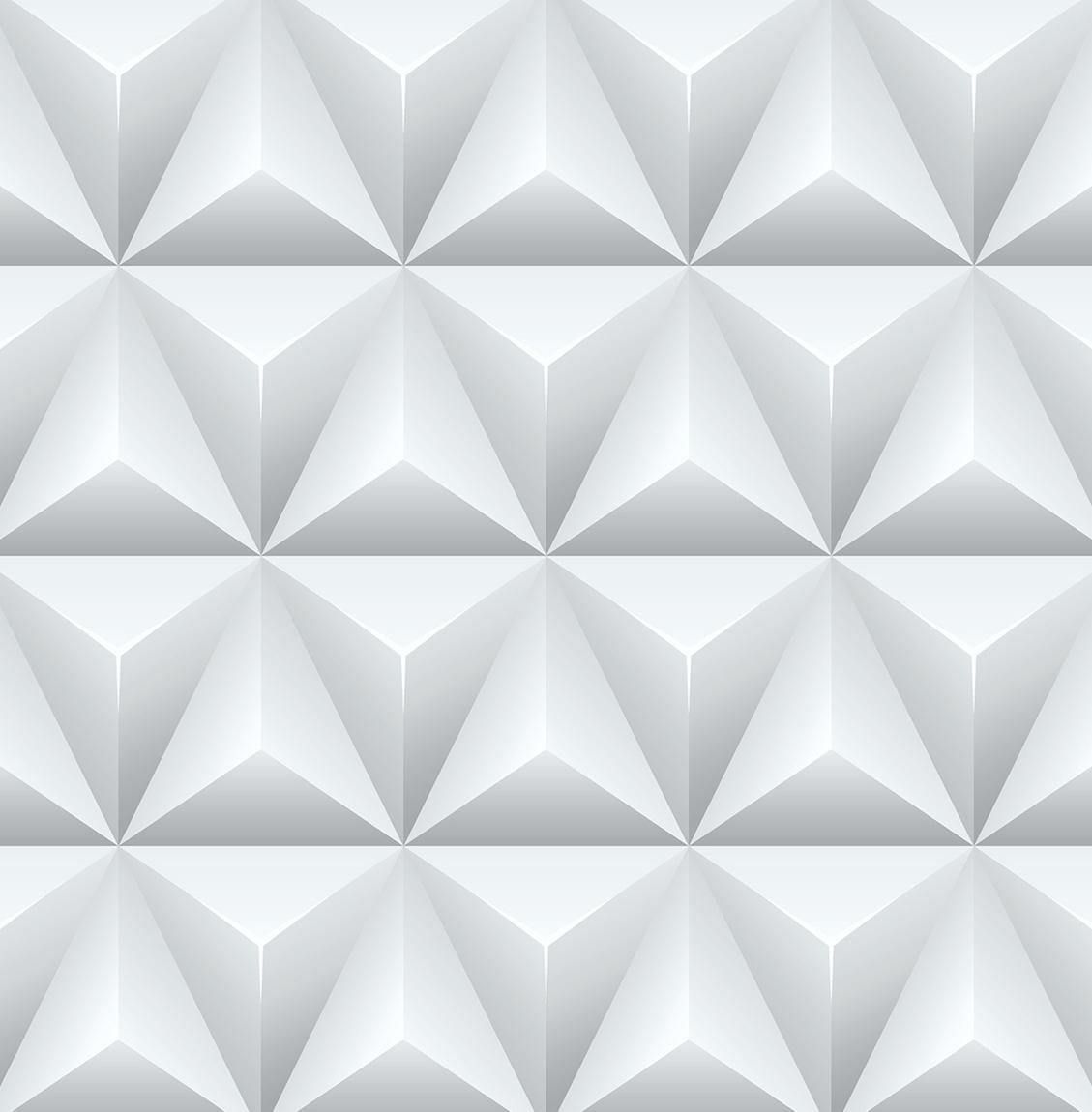 Seabrook Triangle Origami Gray Wallpaper