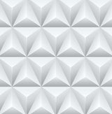 Seabrook Triangle Origami Gray Wallpaper