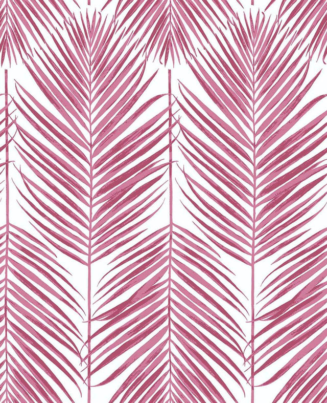 Seabrook Paradise Palm Cerise Pink Wallpaper