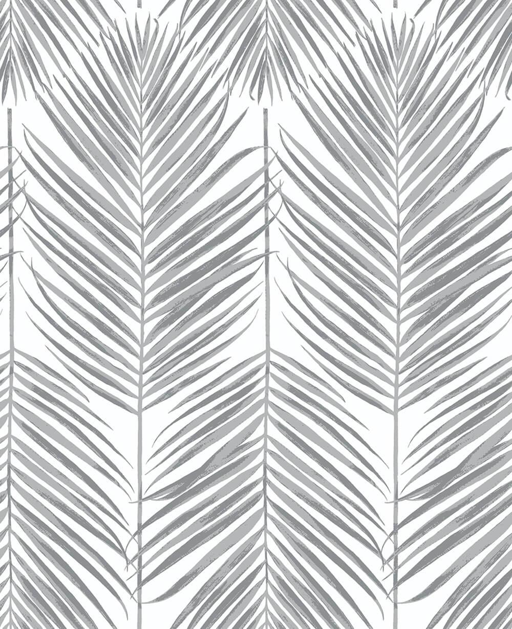 Seabrook Paradise Palm Daydream Gray Wallpaper