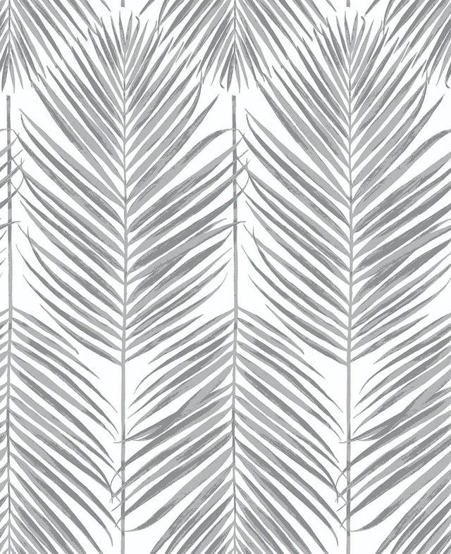 Seabrook Paradise Palm Daydream Gray Wallpaper