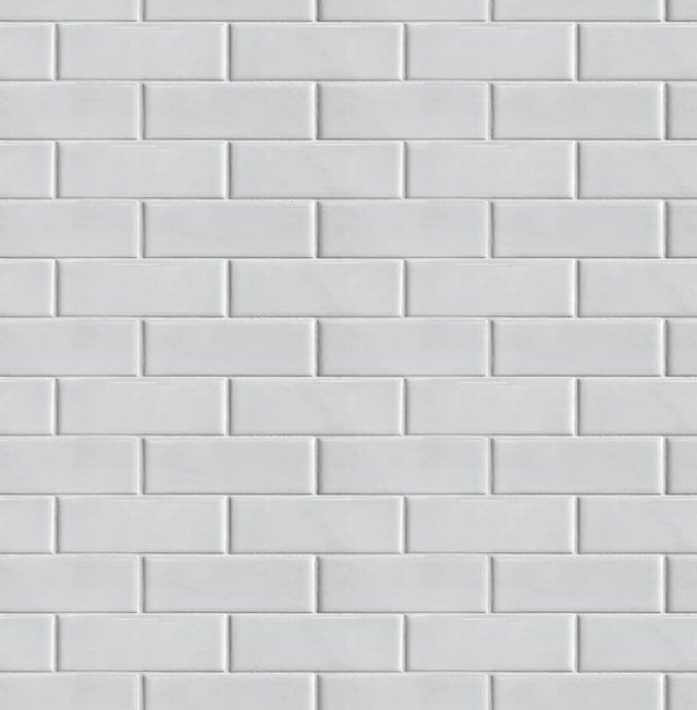 Seabrook Subway Tile Ivory Wallpaper
