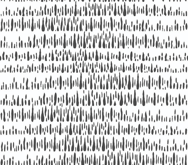 Seabrook Brush Marks Black Wallpaper