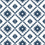 Seabrook Southwest Tile Navy Blue Wallpaper