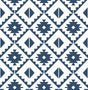 Seabrook Southwest Tile Navy Blue Wallpaper