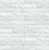 Seabrook Limestone Brick Eggshell & Gray Wallpaper