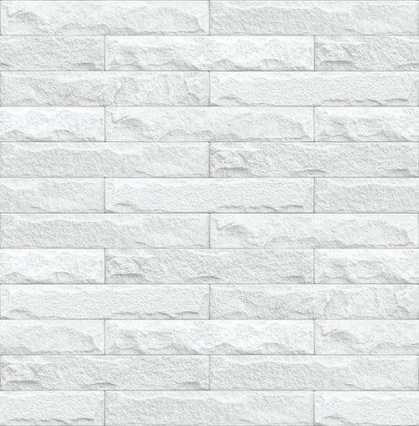 Seabrook Limestone Brick Eggshell & Gray Wallpaper