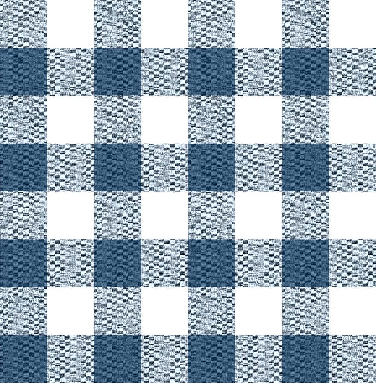 Seabrook Picnic Plaid Navy & White Wallpaper