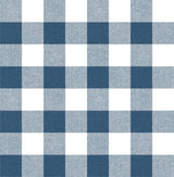 Seabrook Picnic Plaid Navy & White Wallpaper