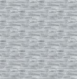 Seabrook Brushed Metal Tile Silver Wallpaper