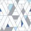 Seabrook Kaleidoscope Blue & Gray Wallpaper