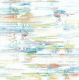 Seabrook Brushed Stripe Multicolored Wallpaper