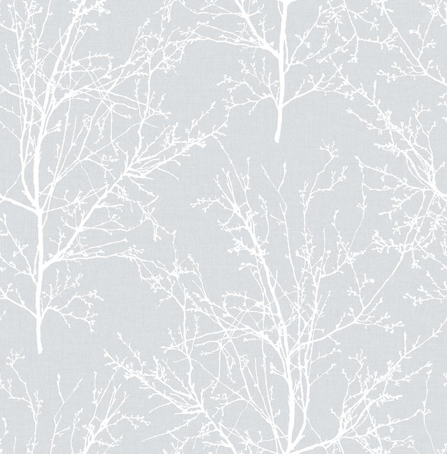 Seabrook Tree Branches Daydream Gray Wallpaper